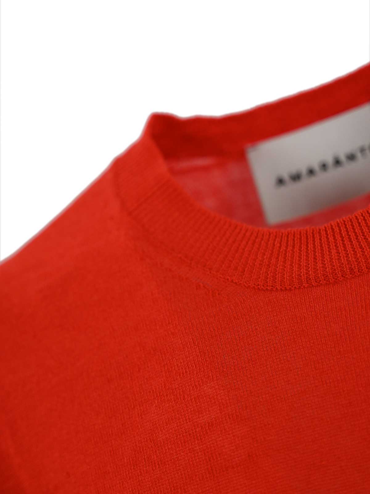 Shop Amaranto Knitted T-shirt In Light Red