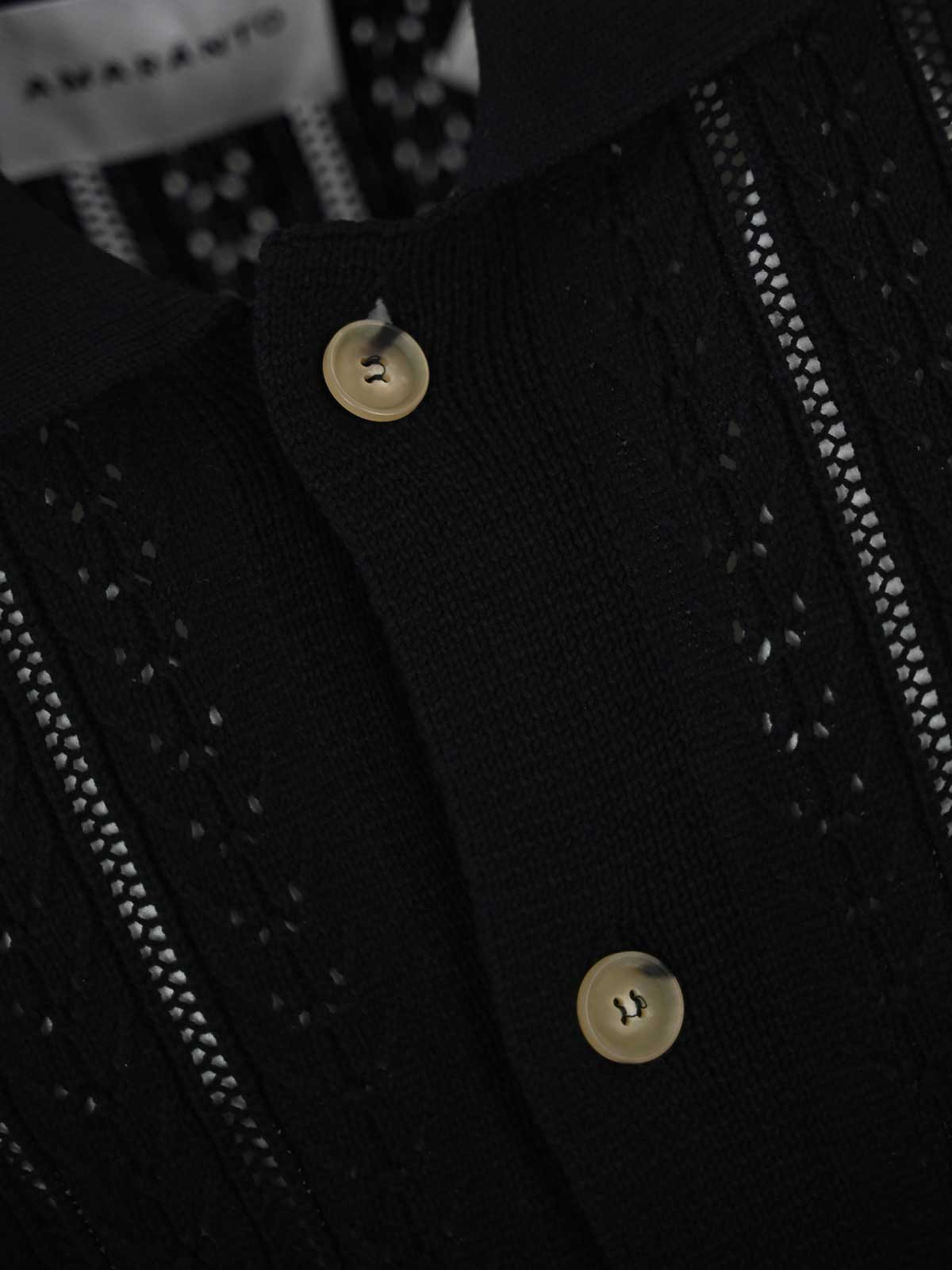 Shop Amaranto Perforated Shirt In Black