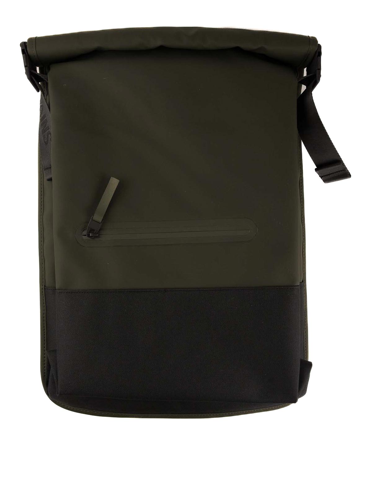 Rains Backpack In Rolltop Technical Fabric In Green