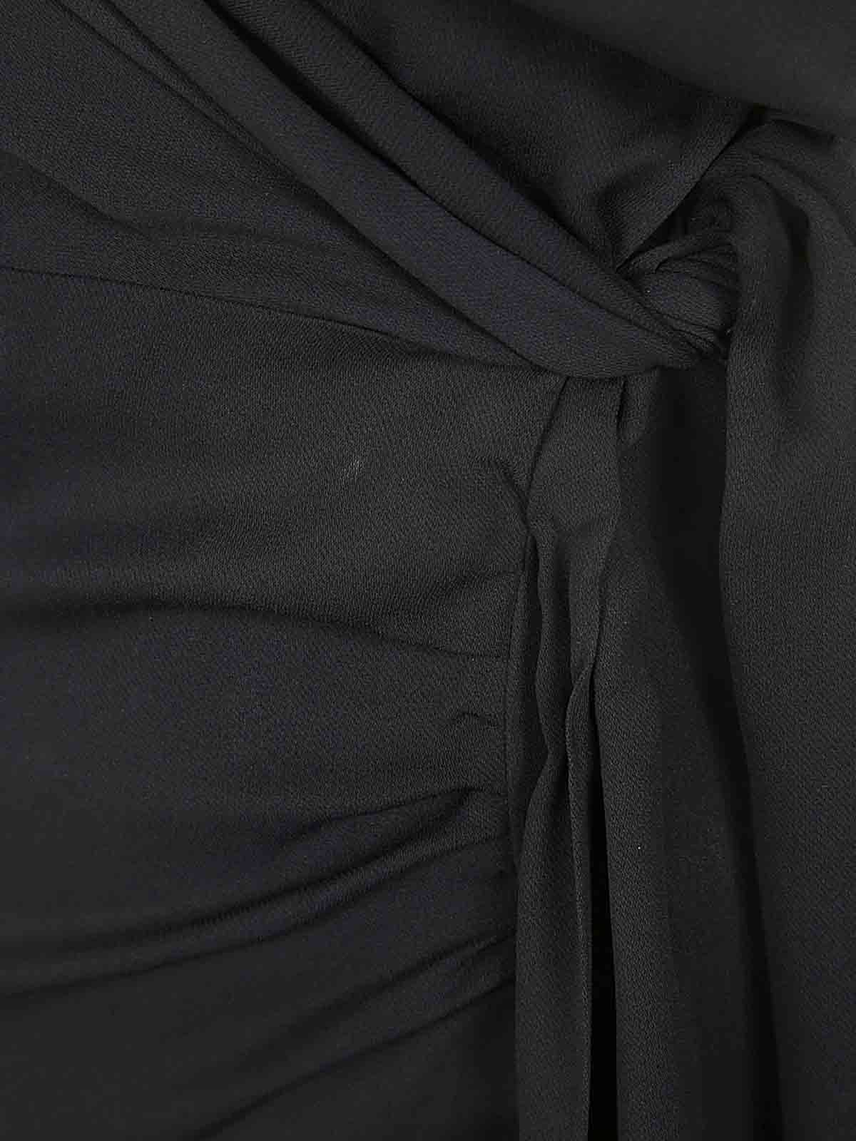Shop Elisabetta Franchi Long Sleeves Dress In Black