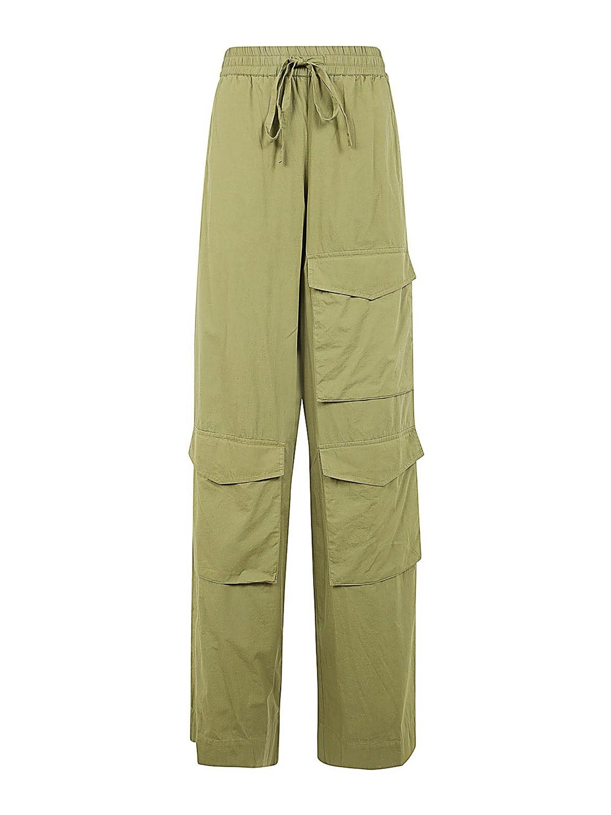 Shop Essentiel Antwerp Fopy Cargo Pocket Pants In Green