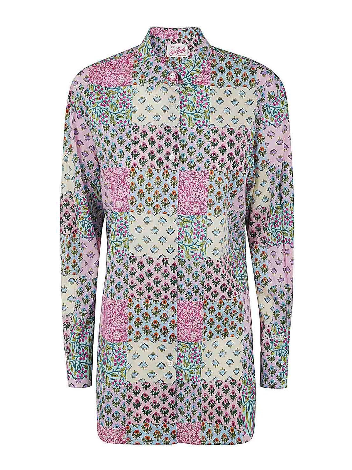 Shop Mc2 Saint Barth Cotton Shirt In Multicolour