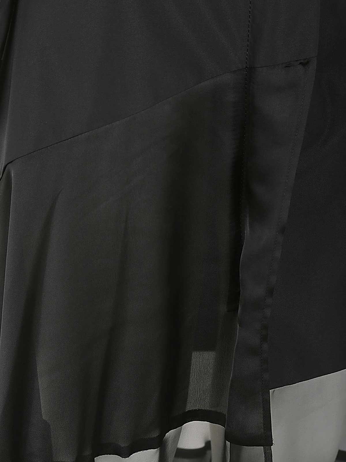 スカート sacai SS24 FABRIC COMBO SKIRT (24.07226 001 BLACK) Sacai Fabric Combo Skirt - Black - Women | 2407226001