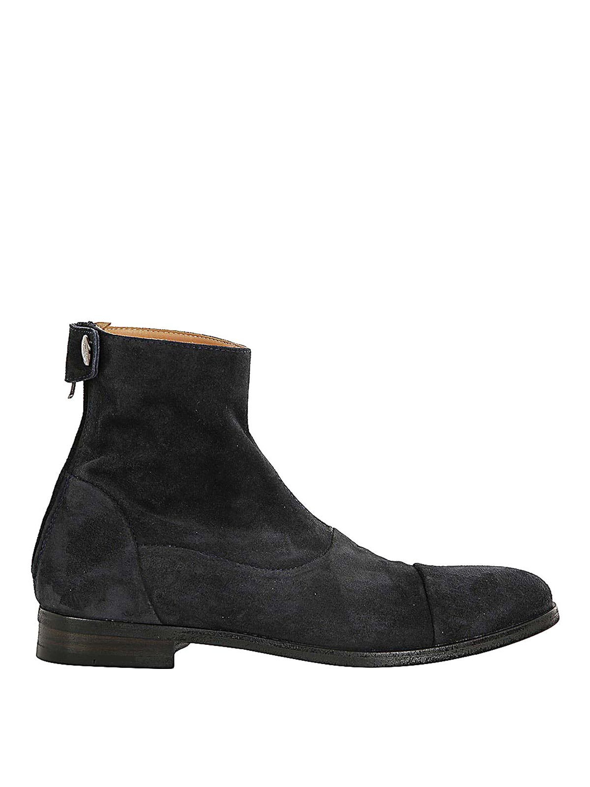 Alberto Fasciani Leather Ankle Boots In Black