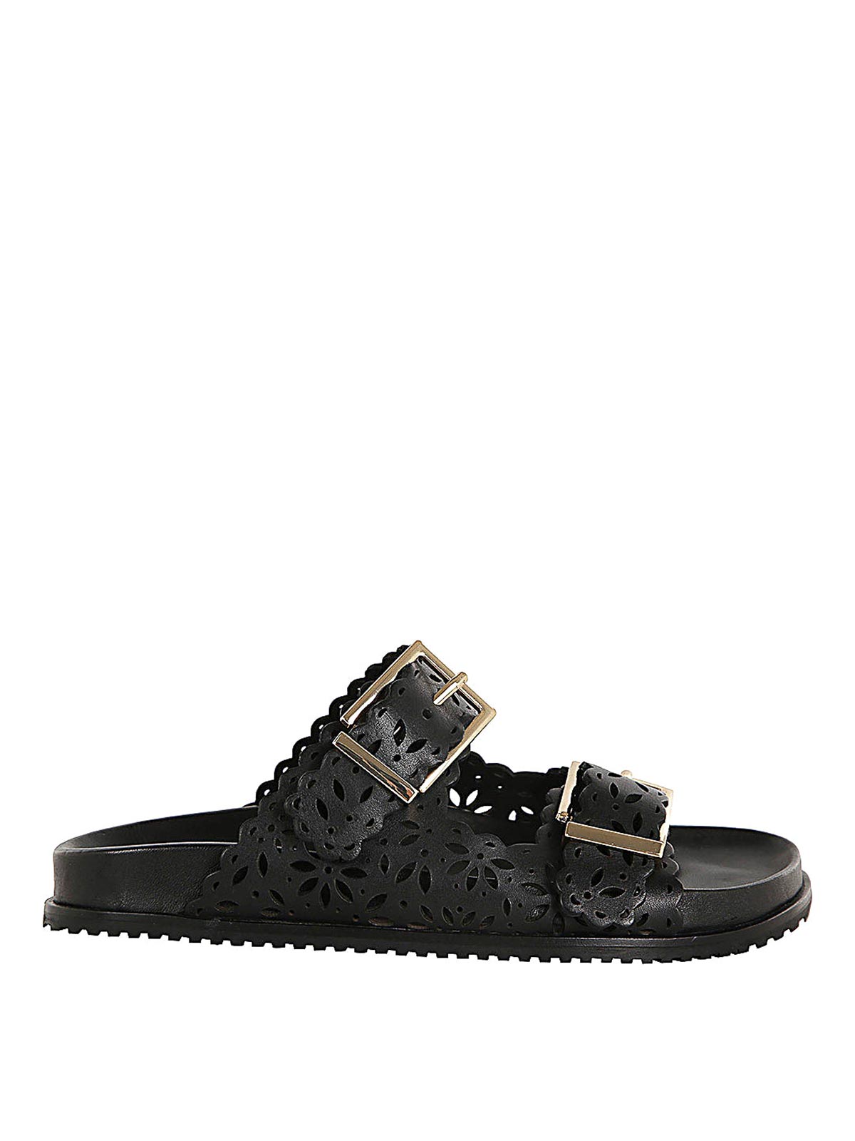 Twinset Two Straps Sandal In Black