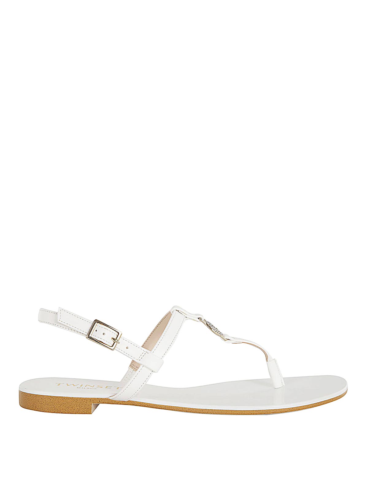 Twinset Slim Sandal In White
