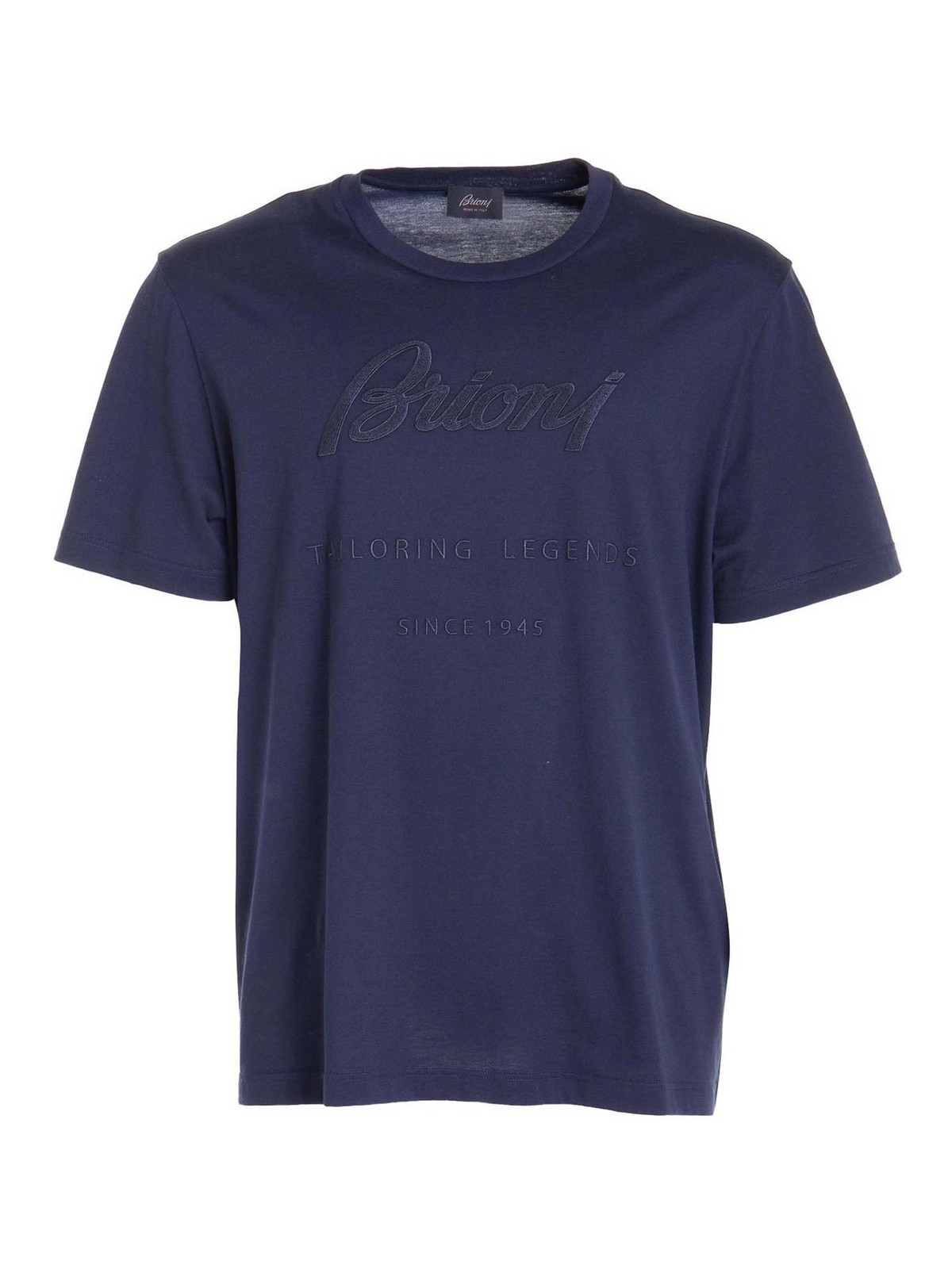 Shop Brioni Logo T-shirt In Blue