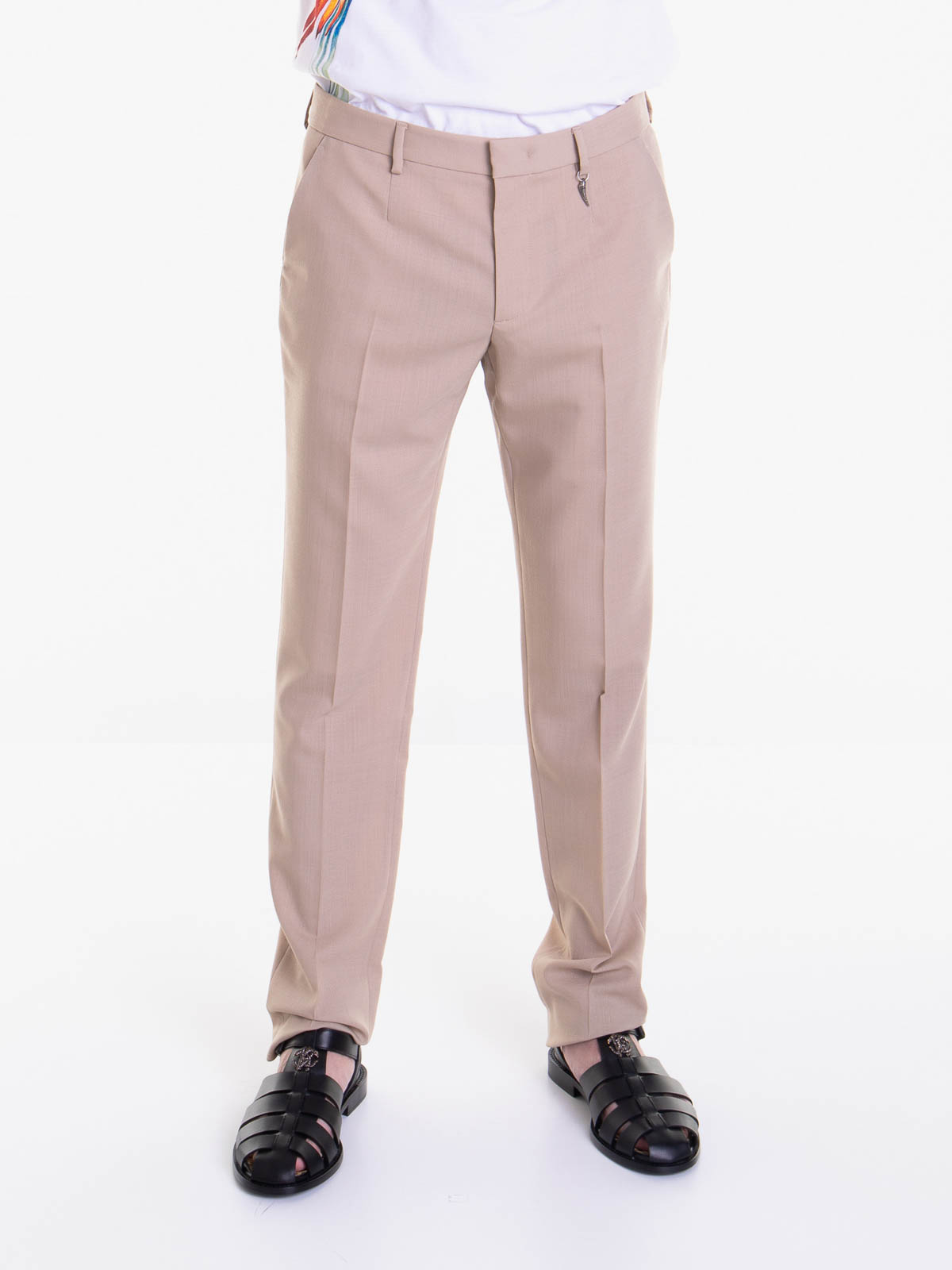 Shop Roberto Cavalli Casual Pants In Beige