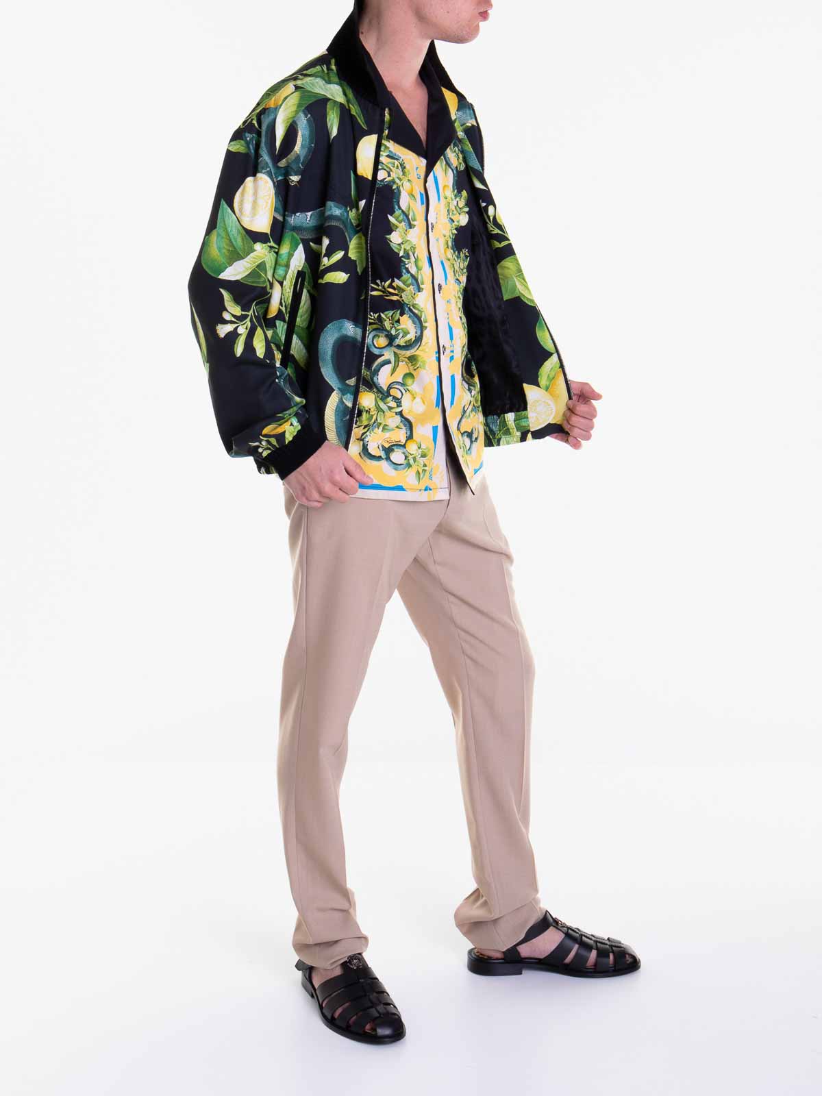 Shop Roberto Cavalli Shirt-style Jacket In Multicolour