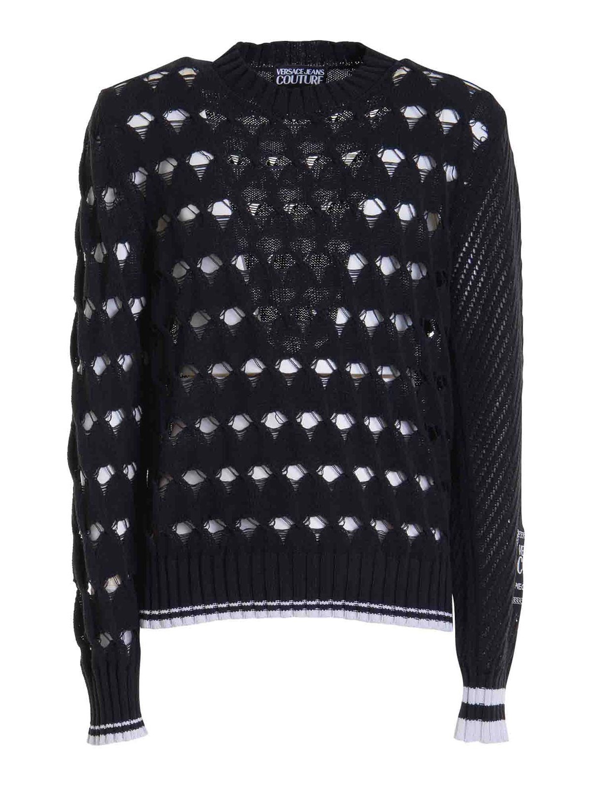 Shop Versace Jeans Couture Suéter Cuello Redondo - Negro In Black