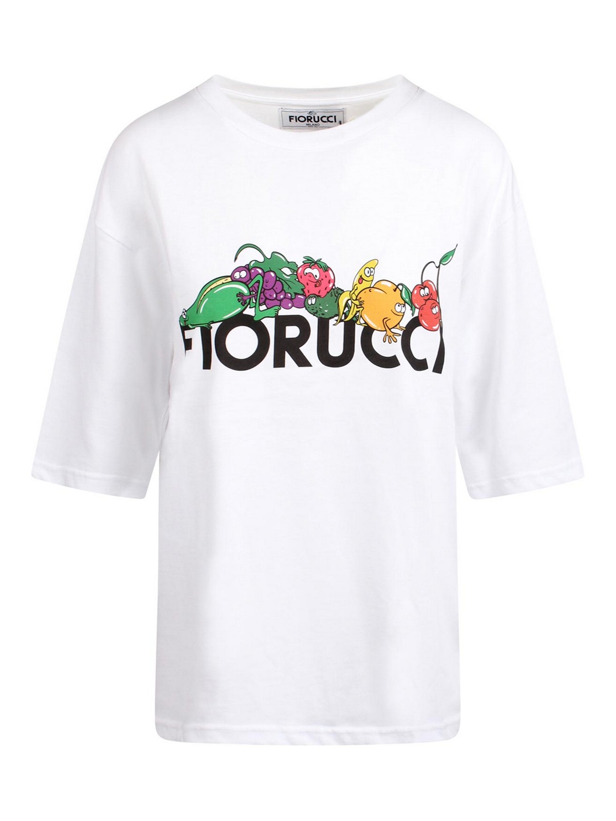 Fiorucci Fruit Print Tee In White