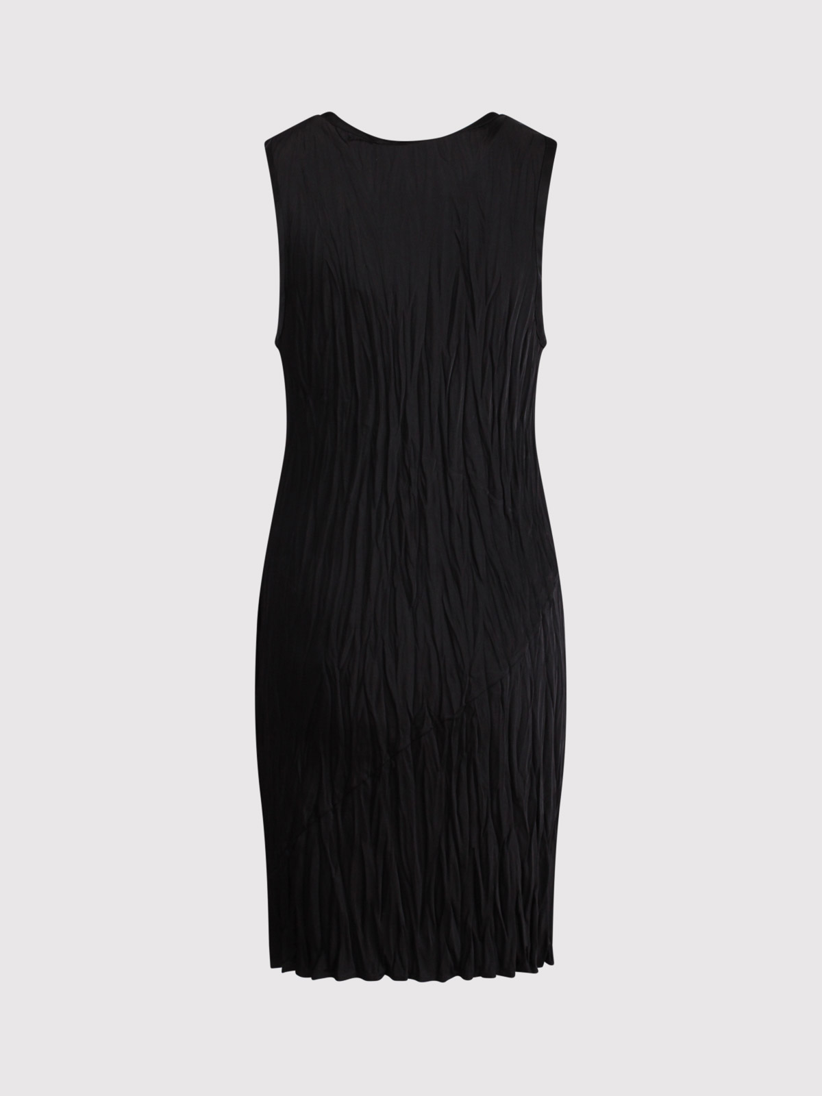 Shop Helmut Lang Wrinkled Effect Satin Dress In Black