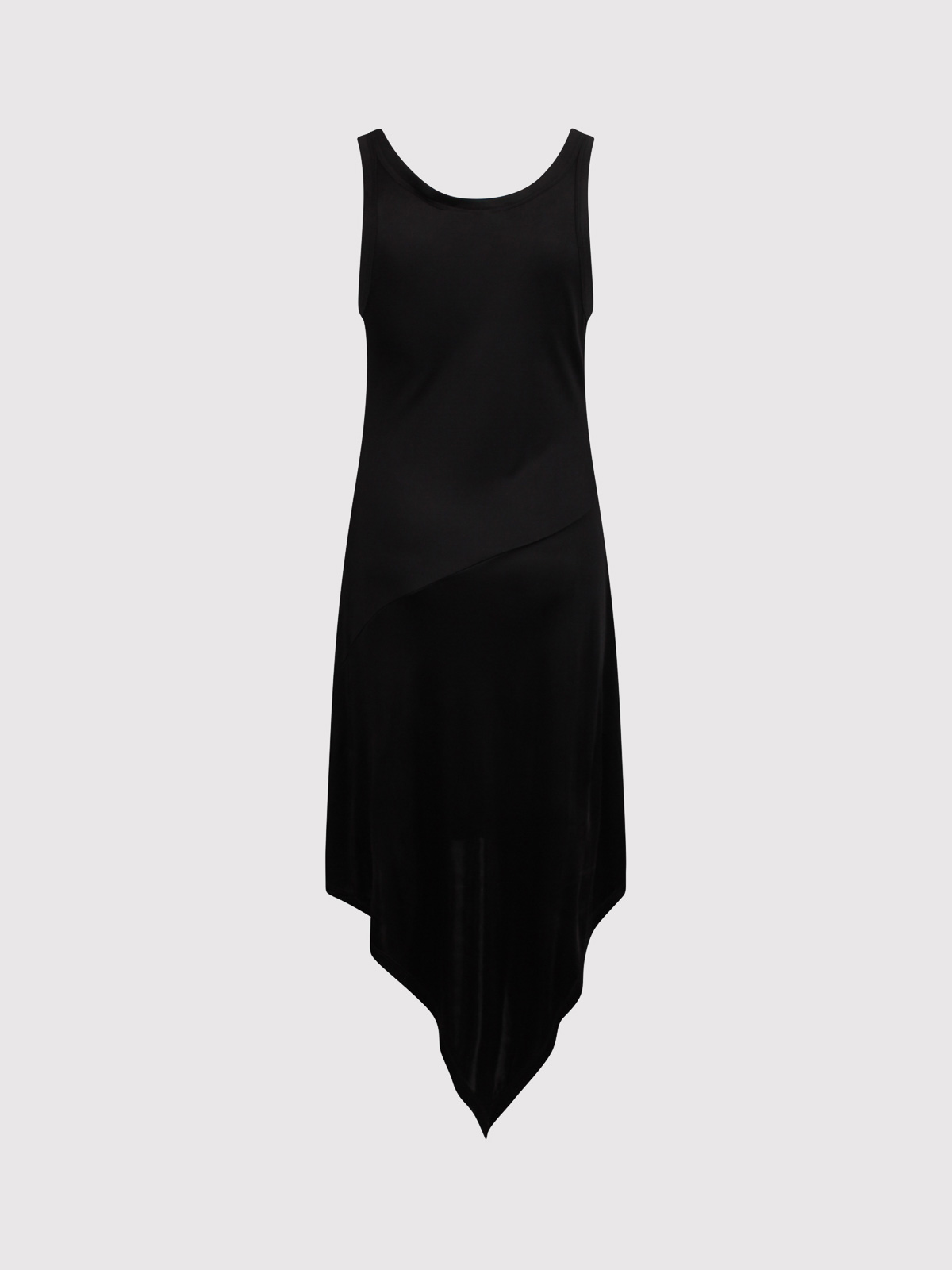 Shop Helmut Lang Asymmetric Dress In Black