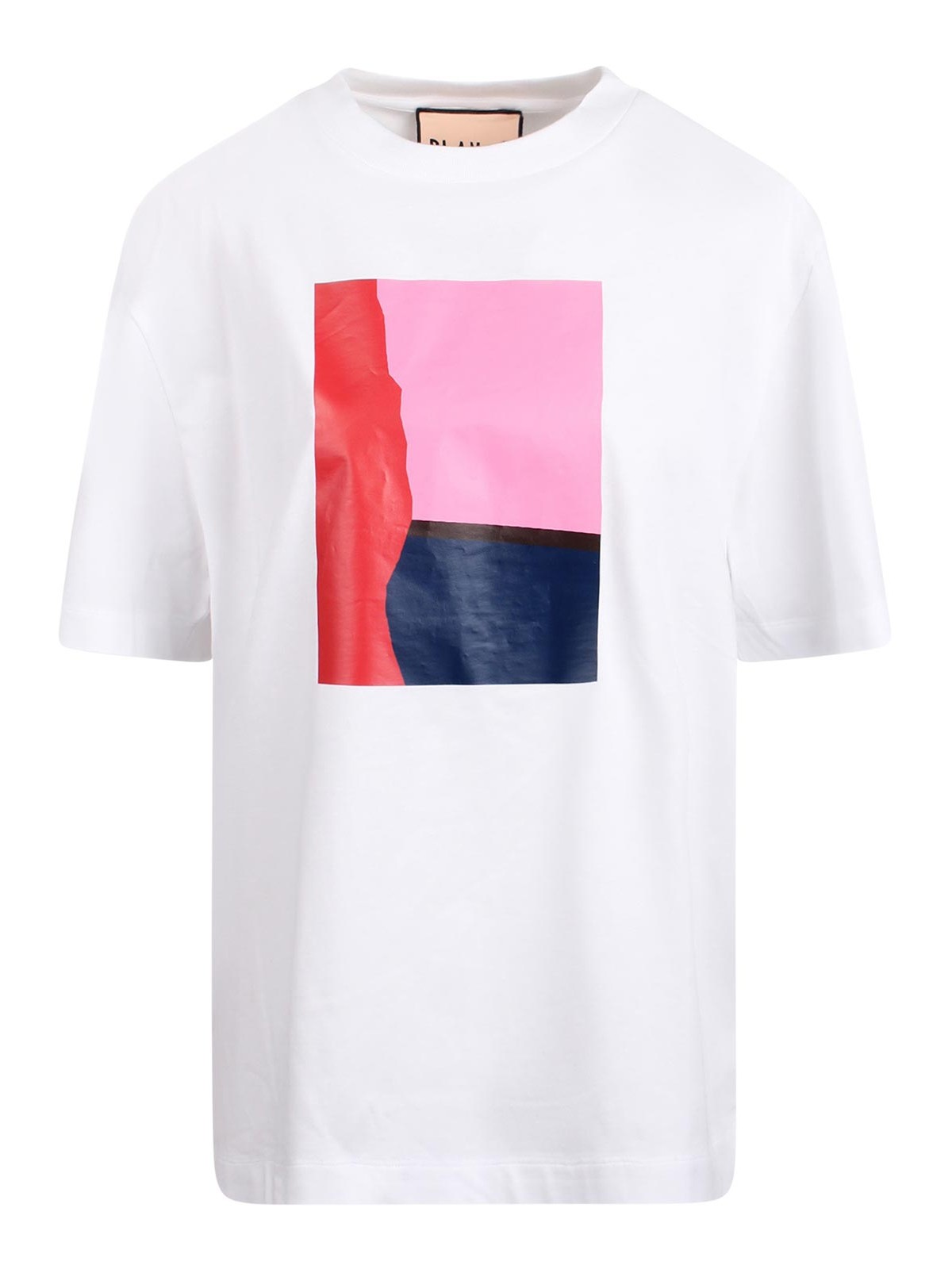 Shop Plan C Oversized T-shirt With Graphics In White