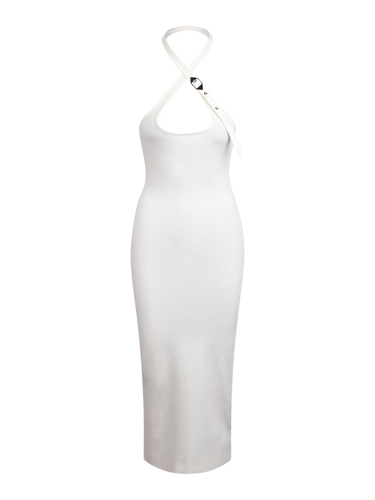 Attico Decorative Detail Midi Dress In White