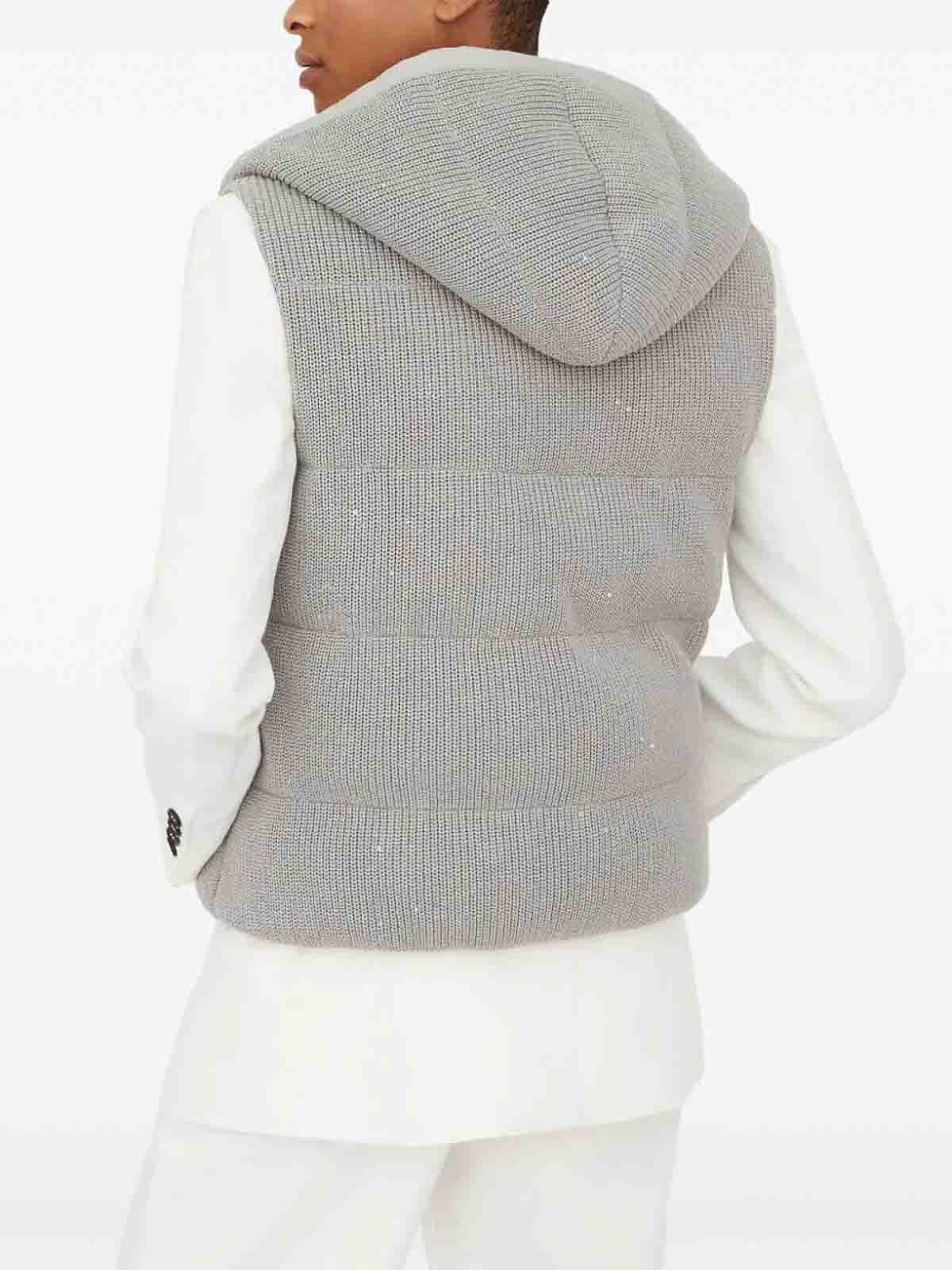 Shop Brunello Cucinelli Padded Vest In Grey