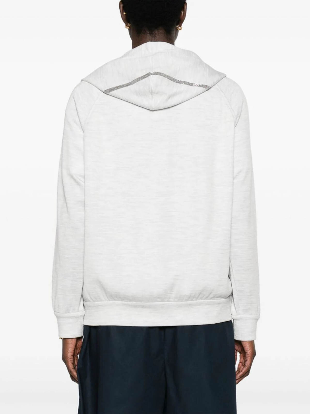 Shop Brunello Cucinelli Hoody Sweatshirt In Grey