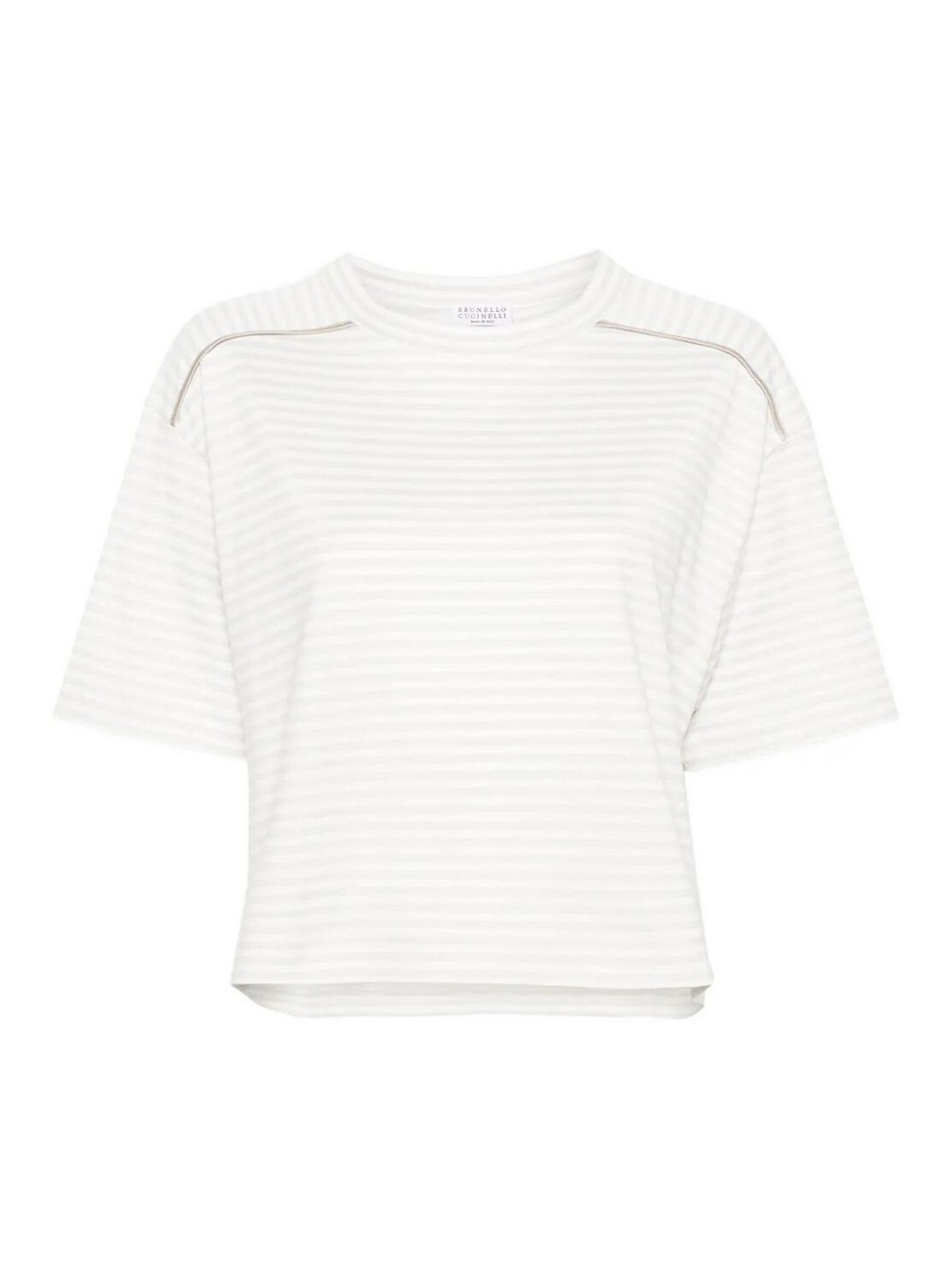 Shop Brunello Cucinelli Stripe Shirt In White