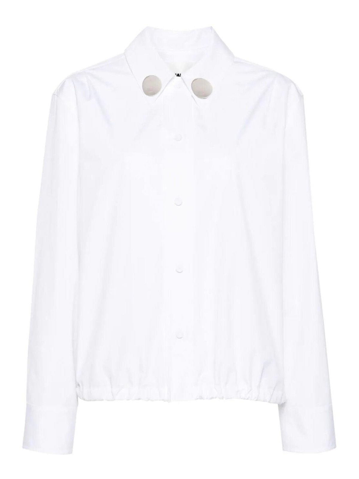 Jil Sander Pointed Collar Shirt In White