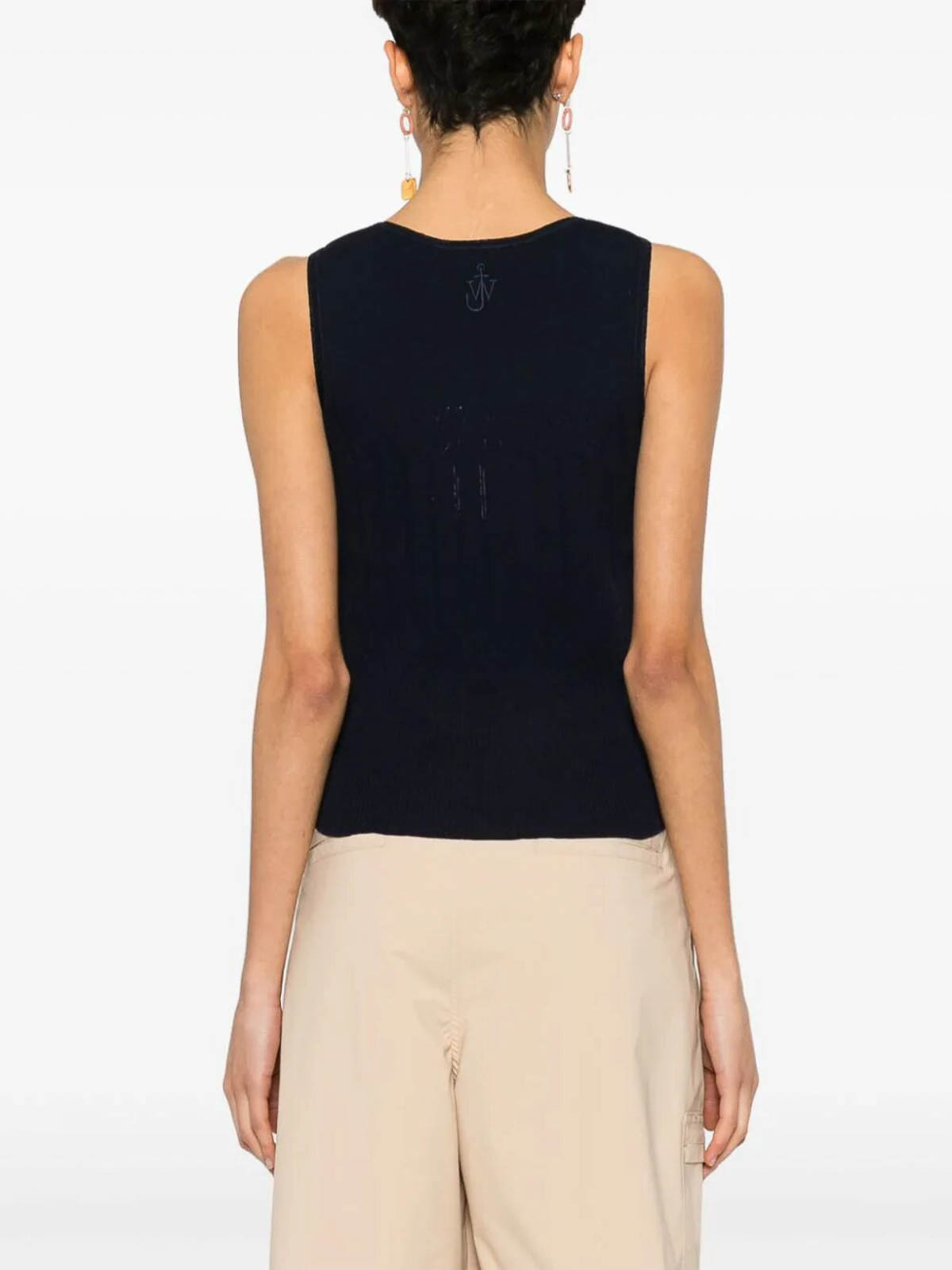 Shop Jw Anderson Emboidered Top In Blue