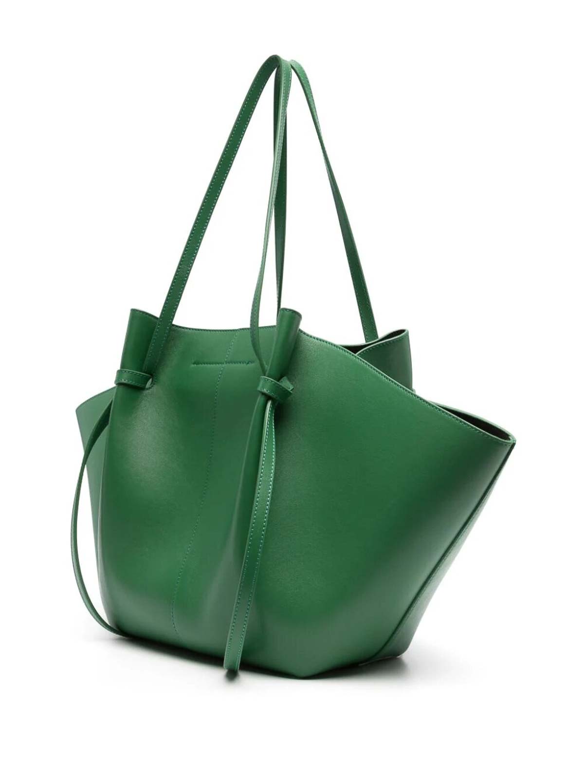 Shop Yuzefi Large Mochi Leather Bag In Green