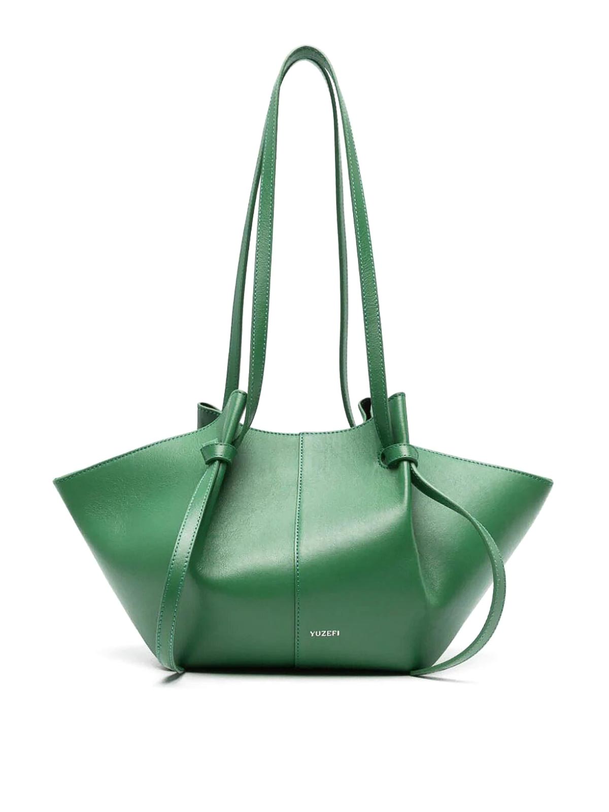 Shop Yuzefi Mochi Leather Bag In Green