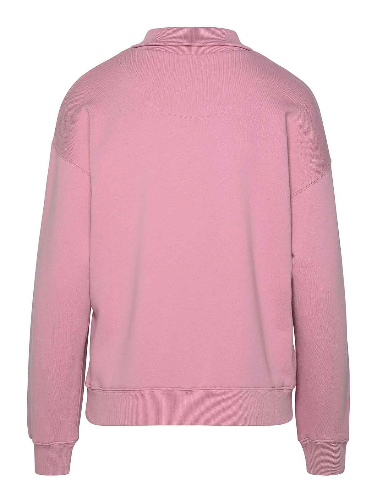 Shop Maison Kitsuné Pink Cotton Sweatshirt In Nude & Neutrals