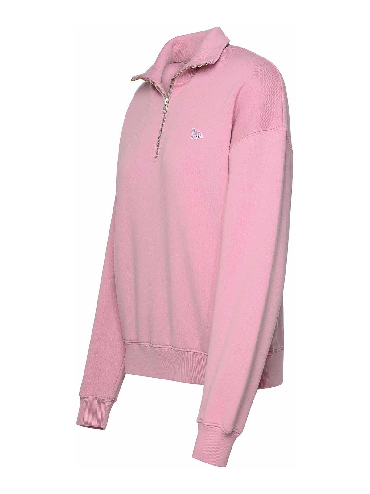 Shop Maison Kitsuné Pink Cotton Sweatshirt In Nude & Neutrals