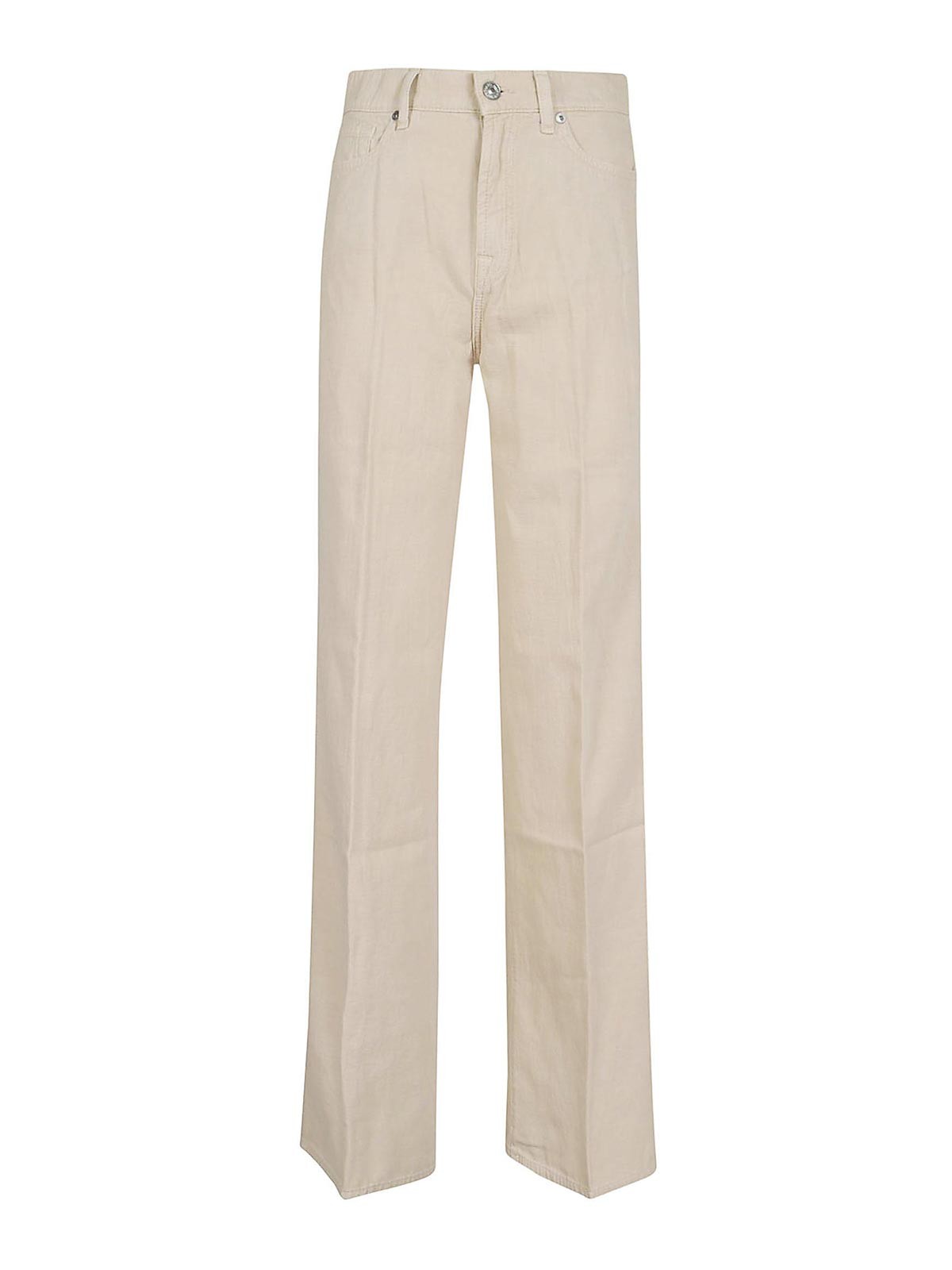 Shop 7 For All Mankind Lotta Linen Amalfi Jeans In White