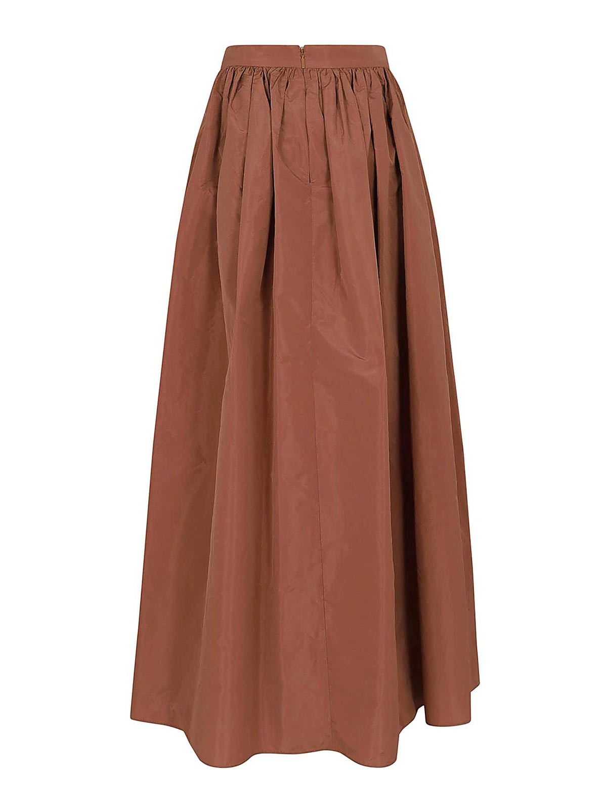 Shop Pinko Botticino Taffeta Skirt In Dark Pink