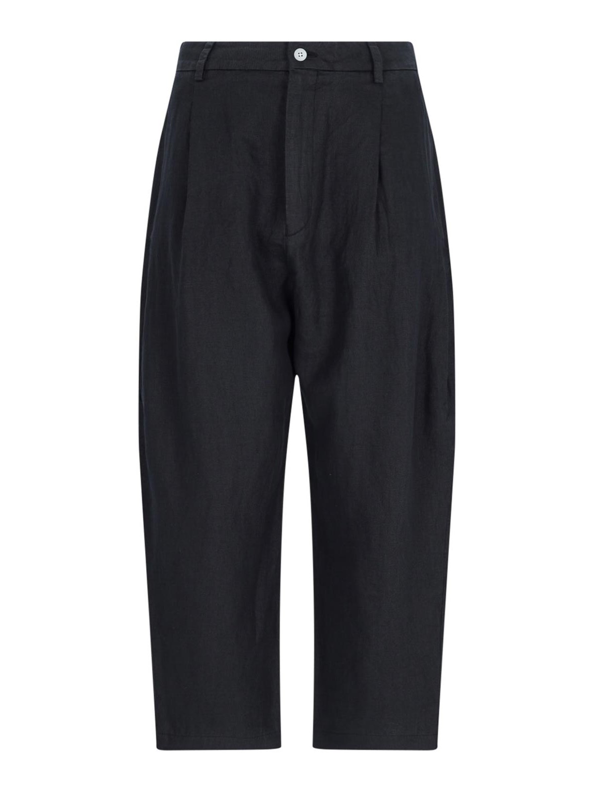 Shop Sibel Saral Linen Trousers In Blue