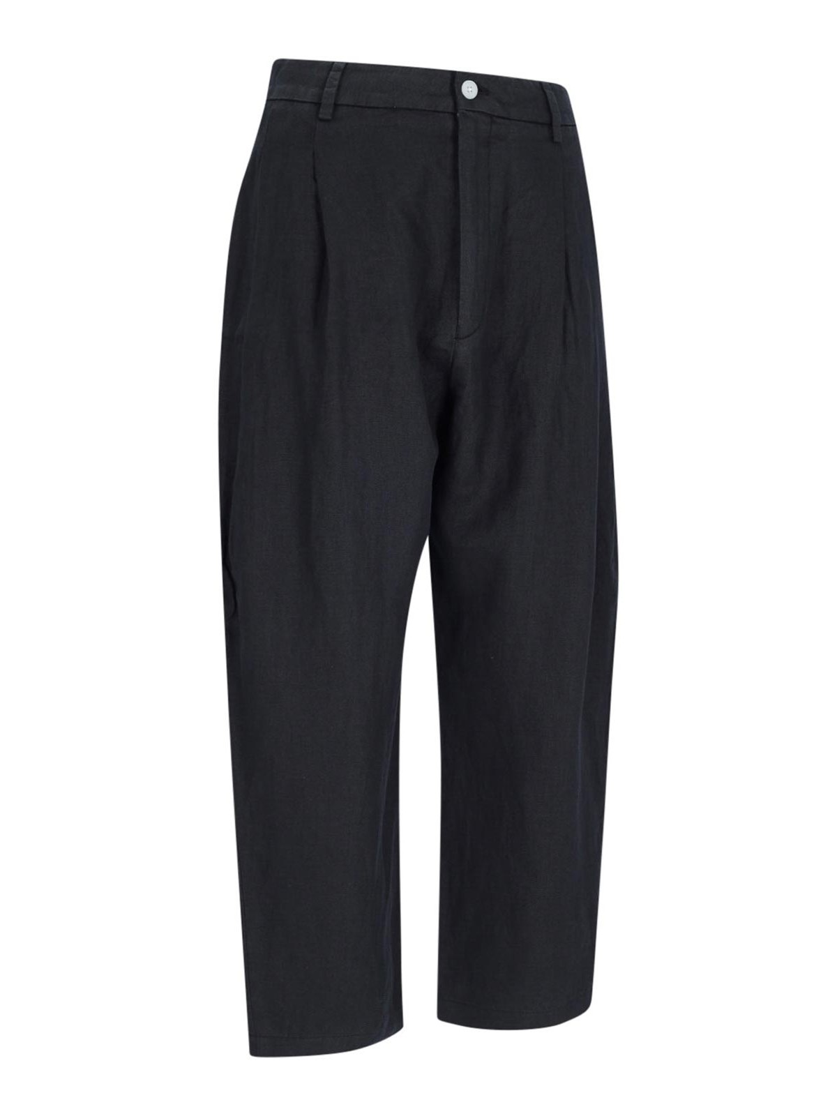 Shop Sibel Saral Linen Trousers In Blue