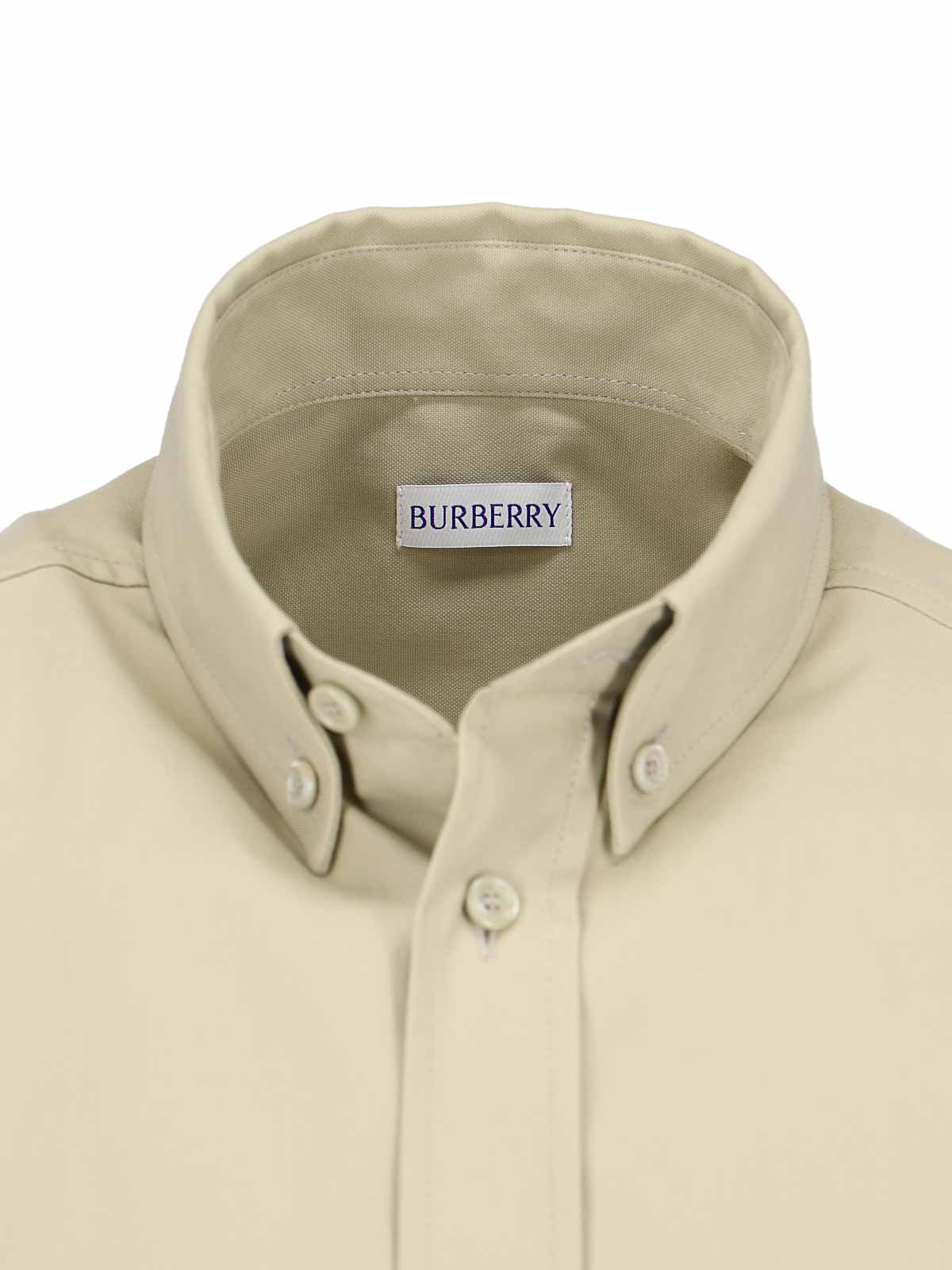 Shop Burberry Oxford Shirt In Beige