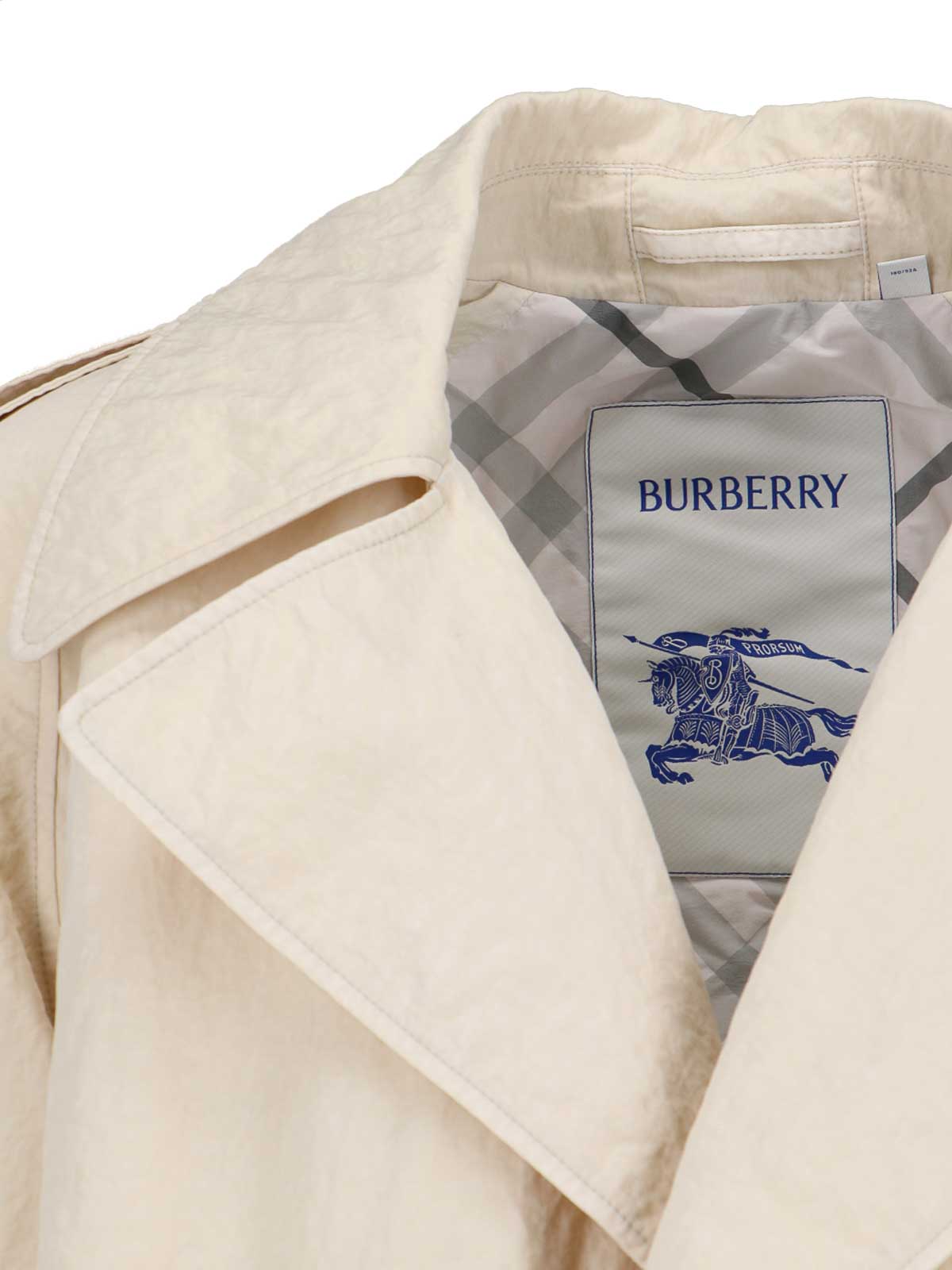 Shop Burberry Double-breasted Trench In White