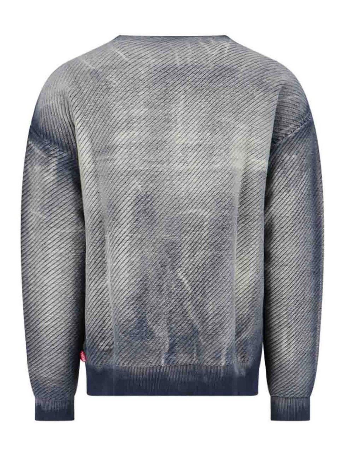 Shop Diesel Fringed Sweater In Grey