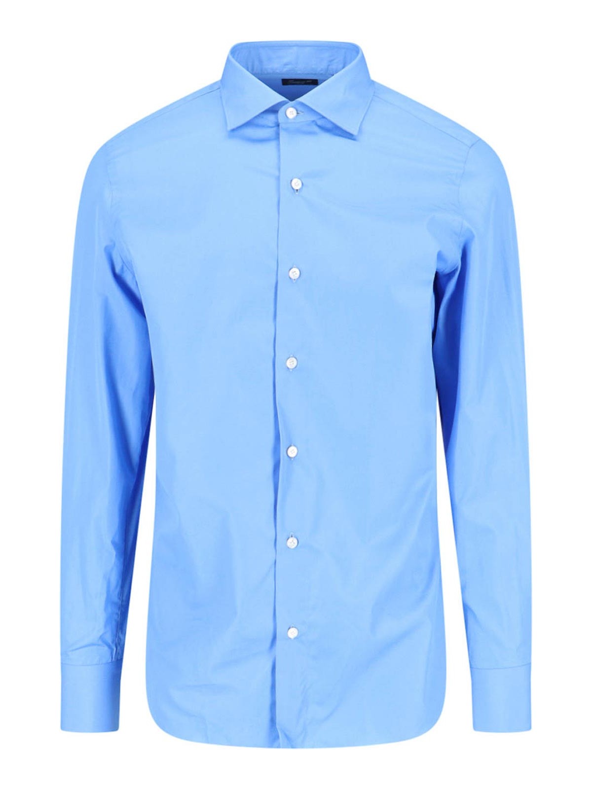 Shop Finamore 1925 Slim Shirt In Blue