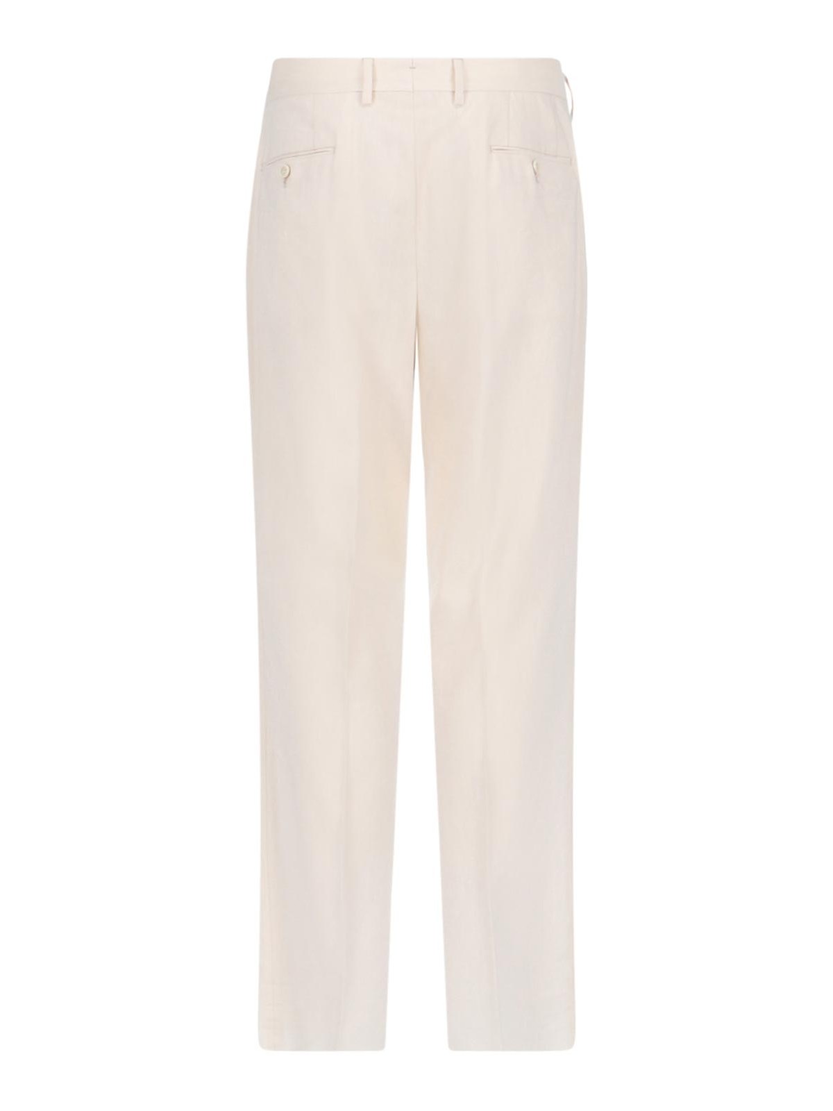 Shop Lardini Tailored Trousers In White