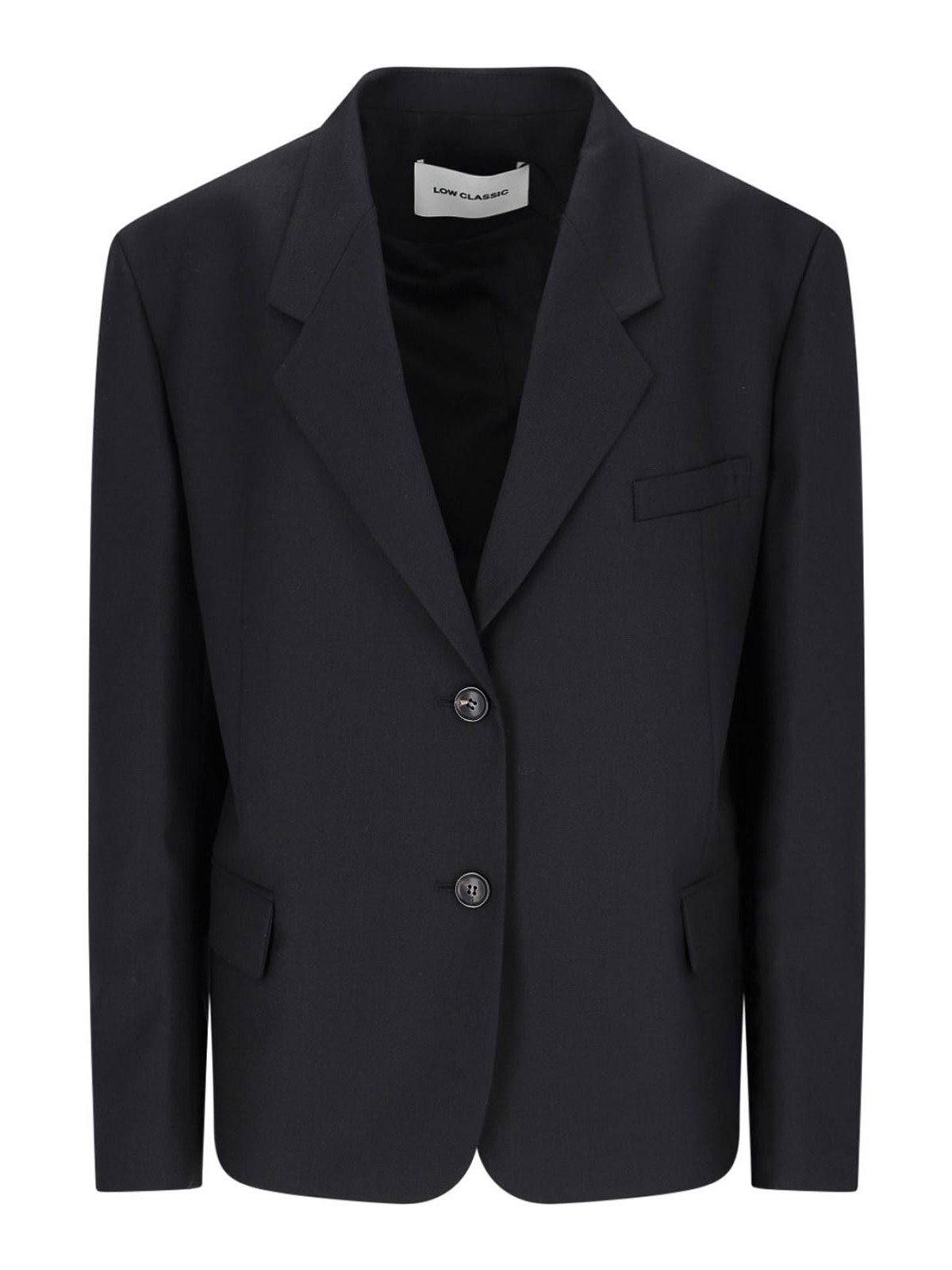 Shop Low Classic Single-breasted Blazer In Black