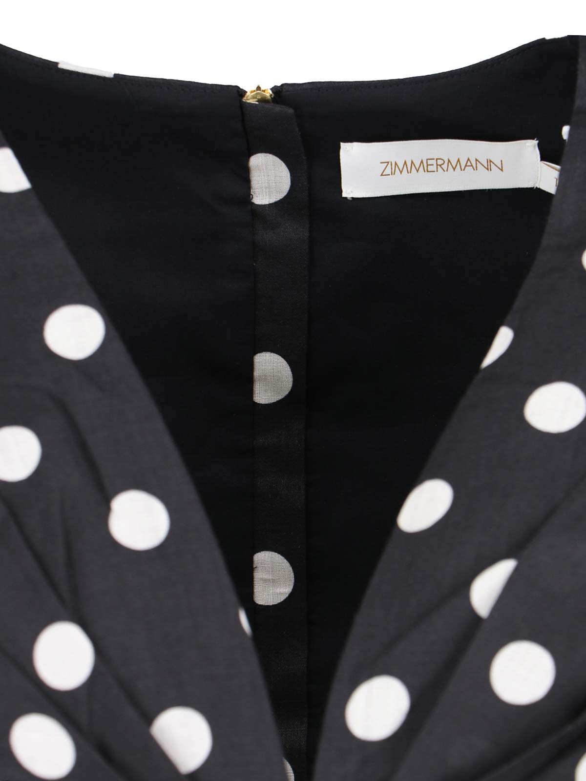 Shop Zimmermann Dot Crop Top In Black