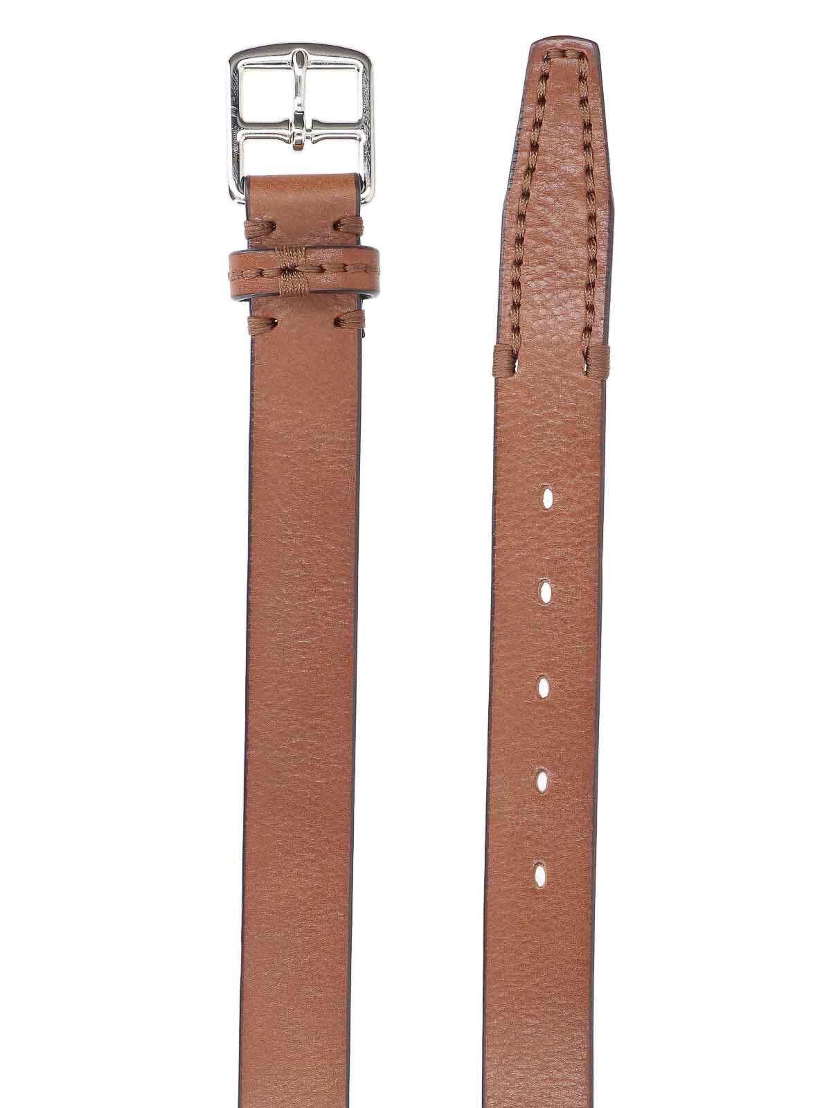 Shop J & M Davidson Leather Belt In Brown