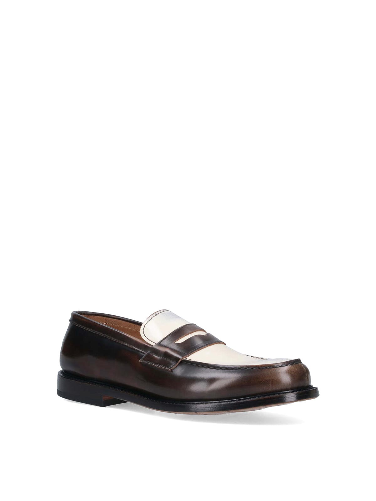 Shop Premiata Leather Loafers In Brown