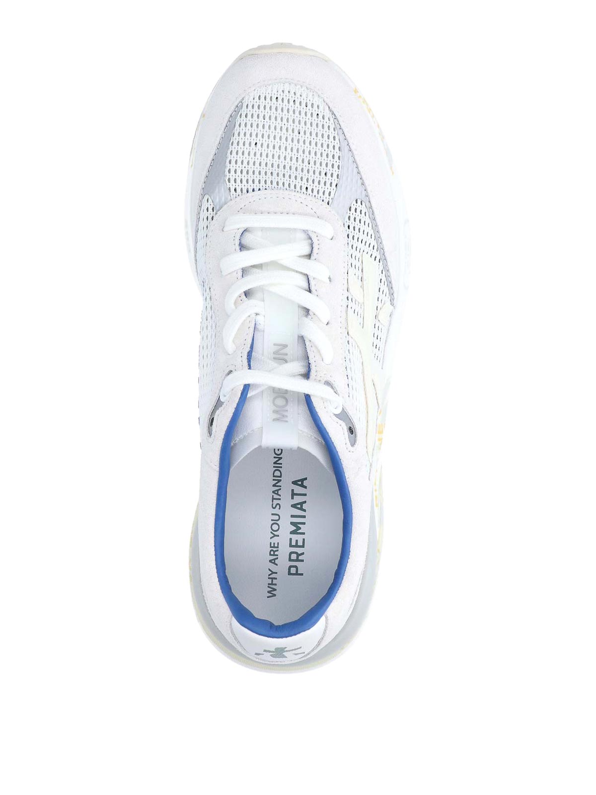 Shop Premiata Leather Sneakers In White