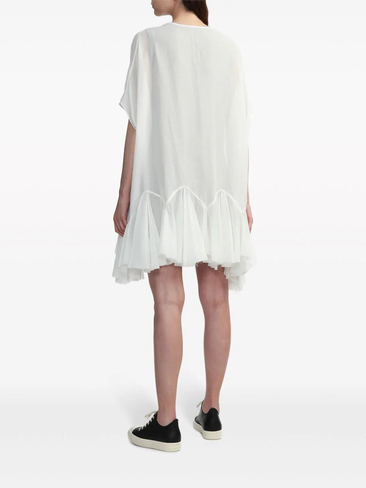 【RICK OWENS】シースルー フリル コットン ミニワンピース Rick Owens Divine asymmetric cotton mini dress Rick Owens