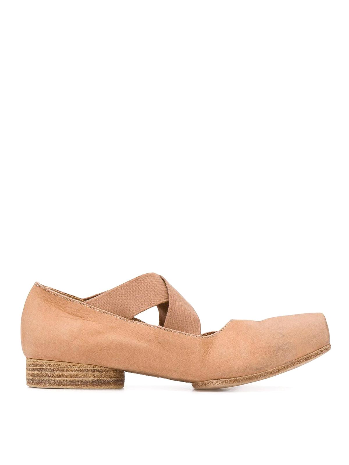 Shop Uma Wang Leather Flats In Pink