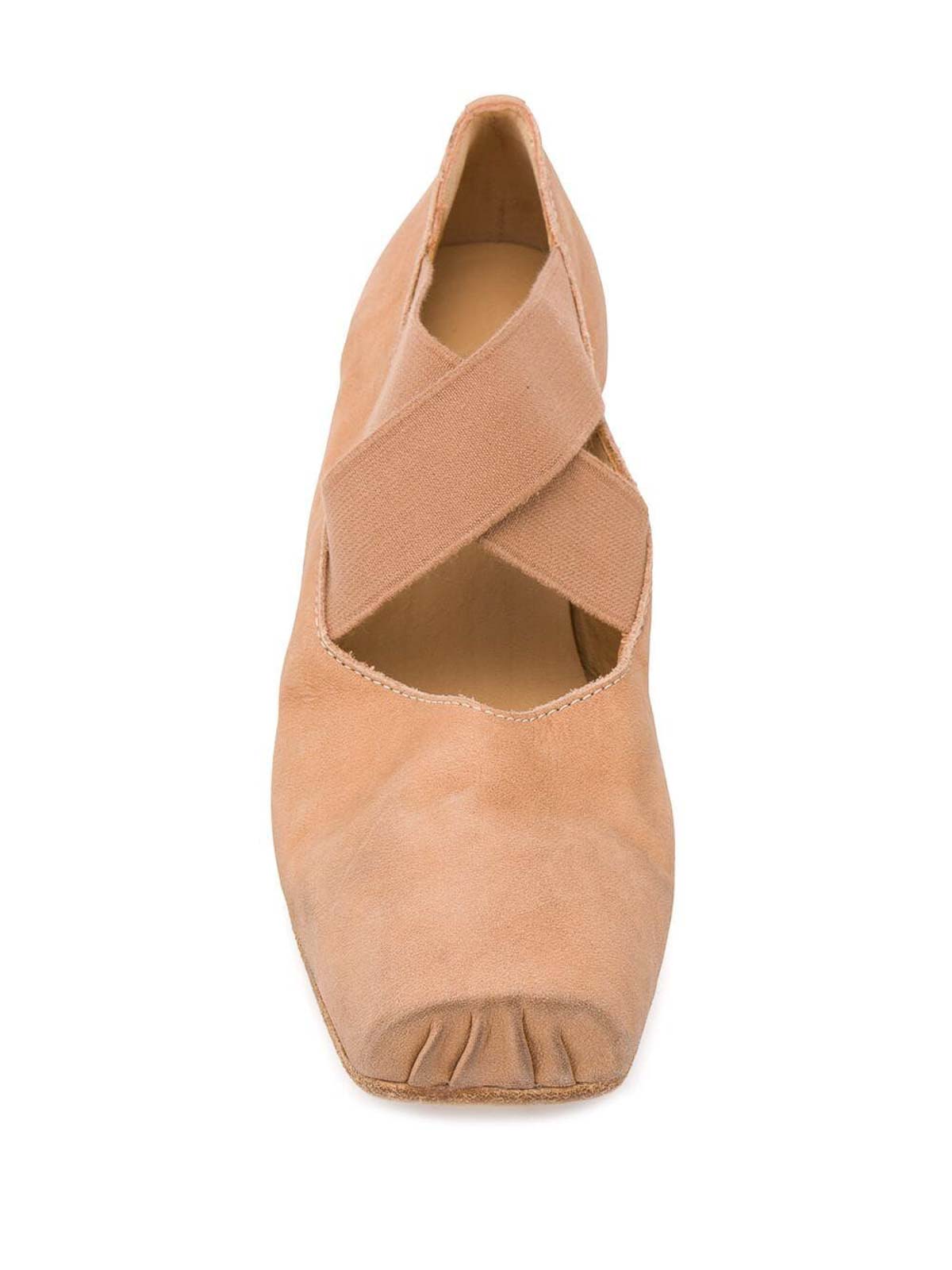 Shop Uma Wang Leather Flats In Pink