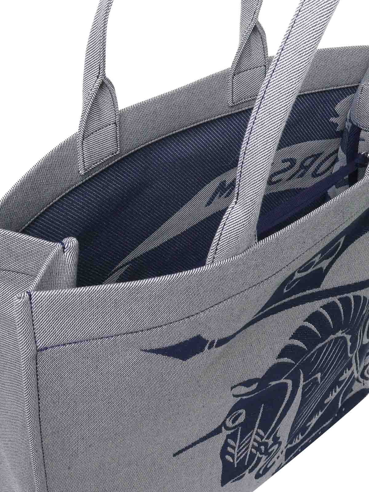 Shop Burberry Medium Canvas Tote In Grey