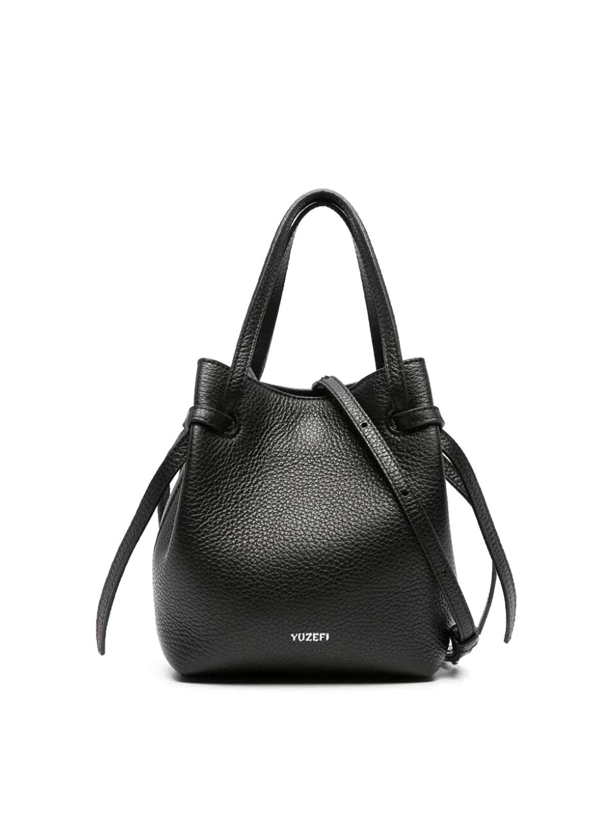 Shop Yuzefi Leather Bag In Black