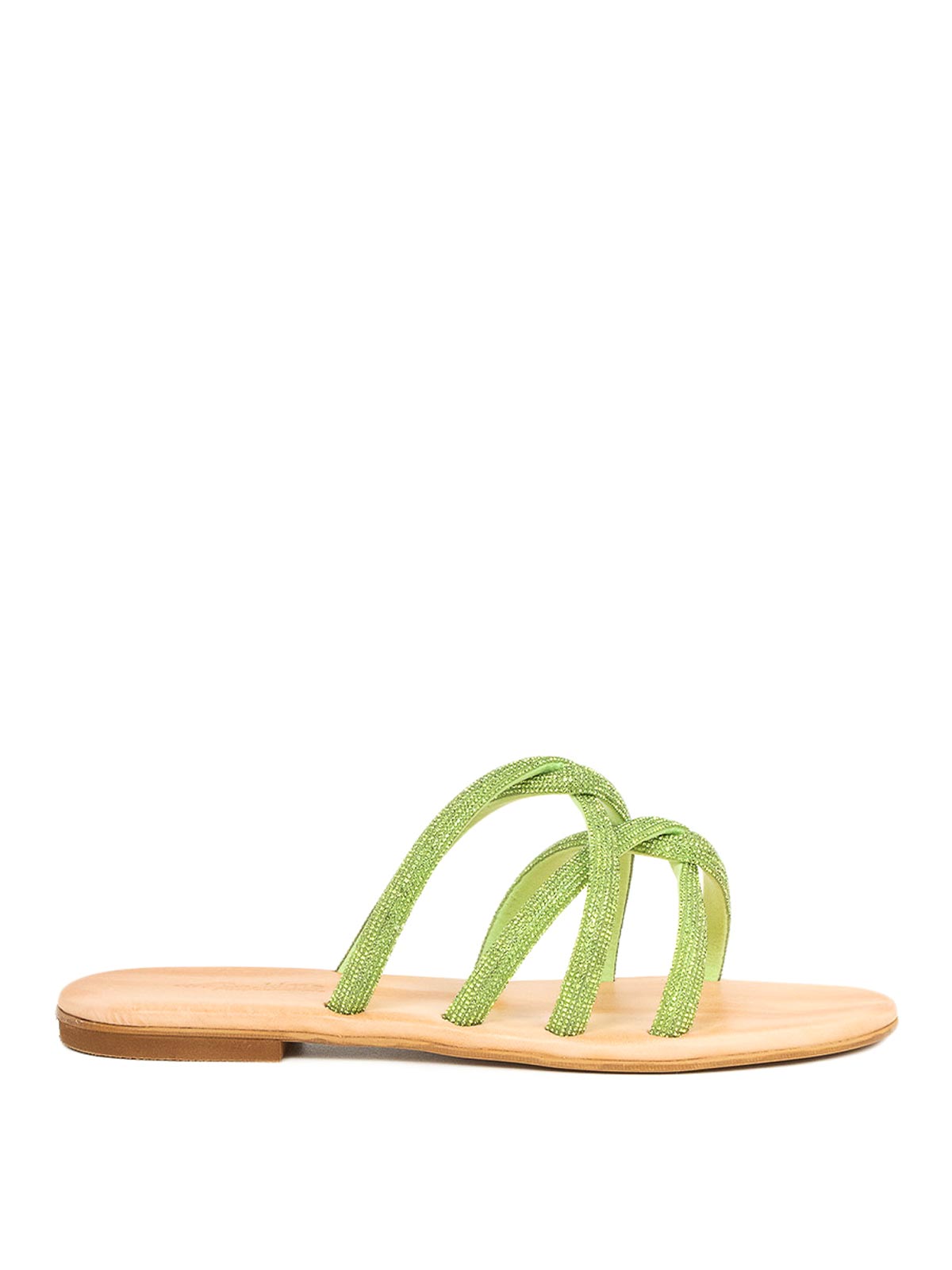 Kima Knot Sandals In Green