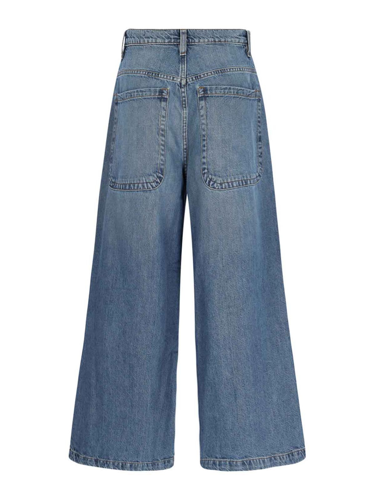 Shop Frame Palazzo  Jeans In Blue