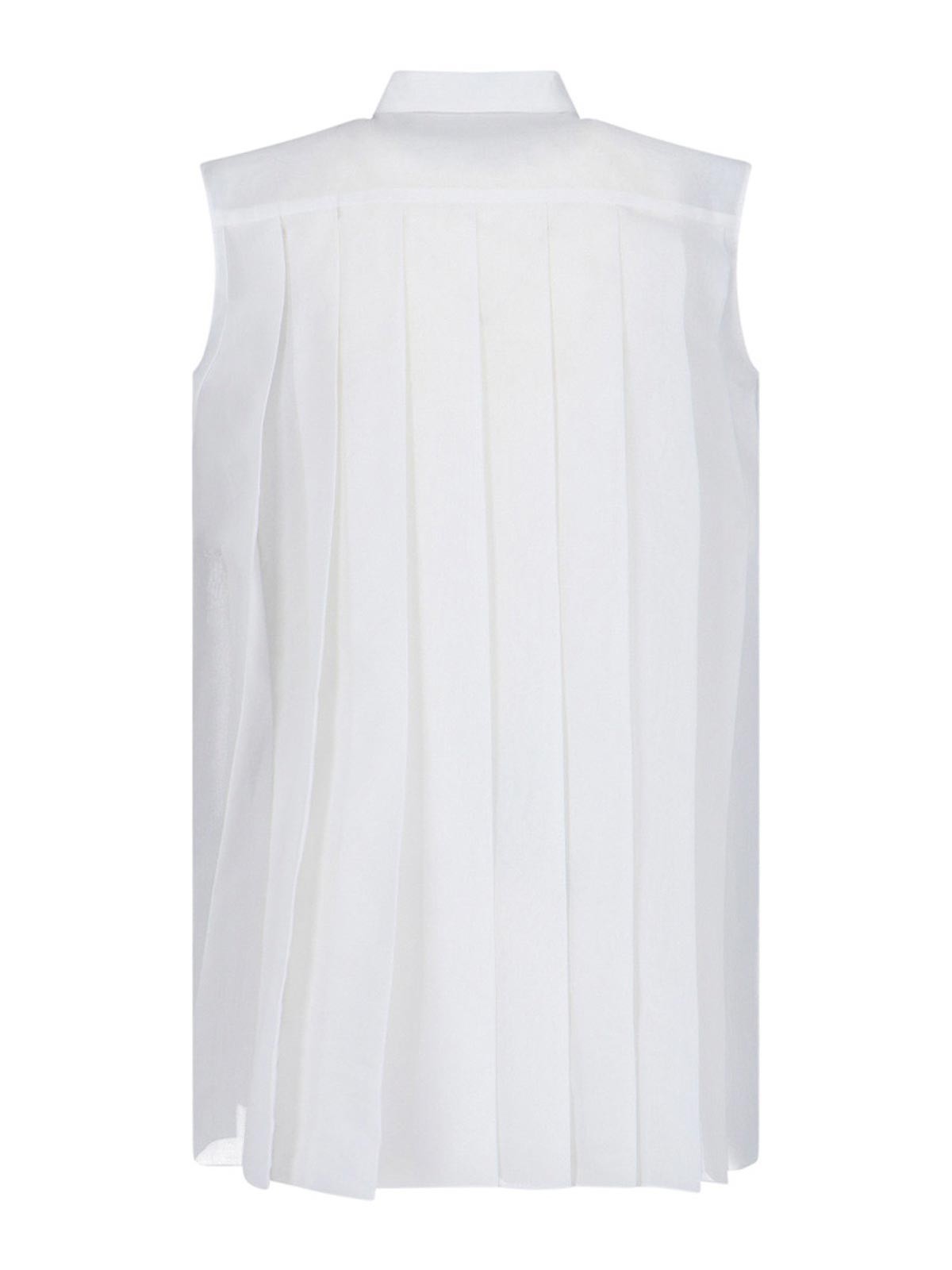 Shop Sacai Mini  Shirt Dress In White